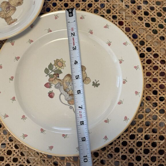 Mikasa Teddy Kids Set Plate and Bowl Teddy Bear  Mouse Strawberries Set - Picture 9 of 9